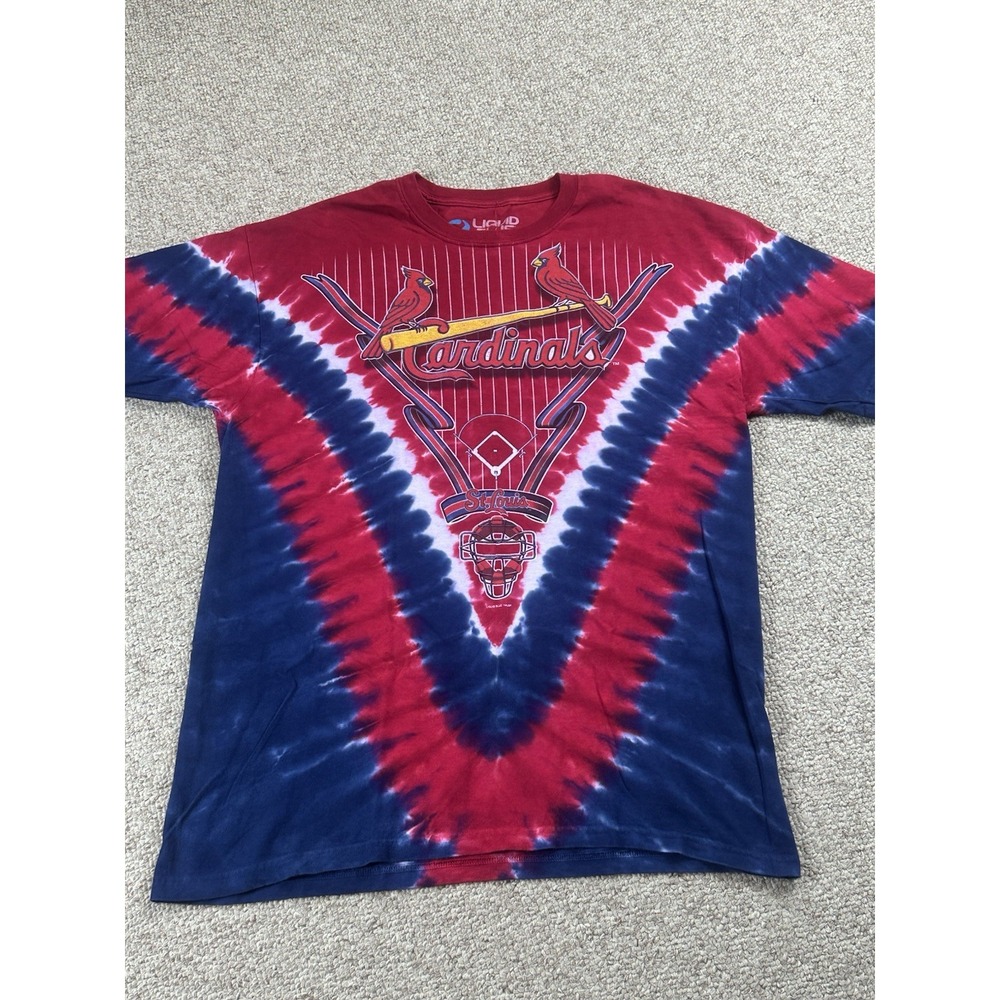 St Louis Cardinals Tie Dye AOP Tshirt Size XL Liquid Blue MLB Baseball